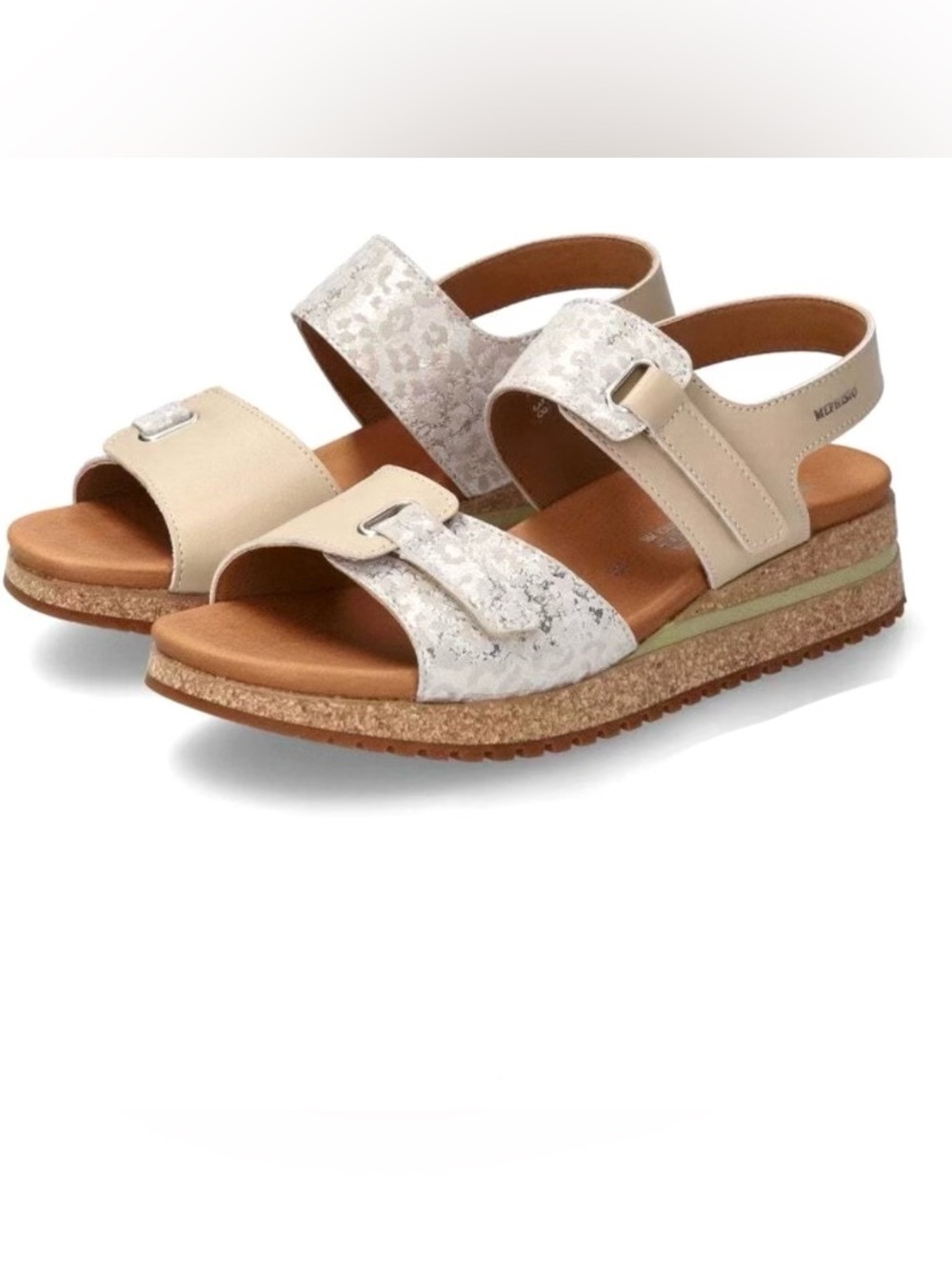Mephisto Women's Jade 1 Light Sand 812 Hook and Loop Ankle Strap Sandals Size 40